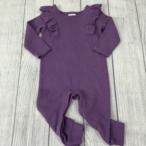 Okie Dokie Purple Ruffle Jumpsuit